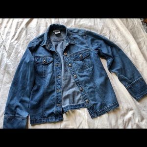 Columbia Denim Jean Button Up Long Sleeve Polo